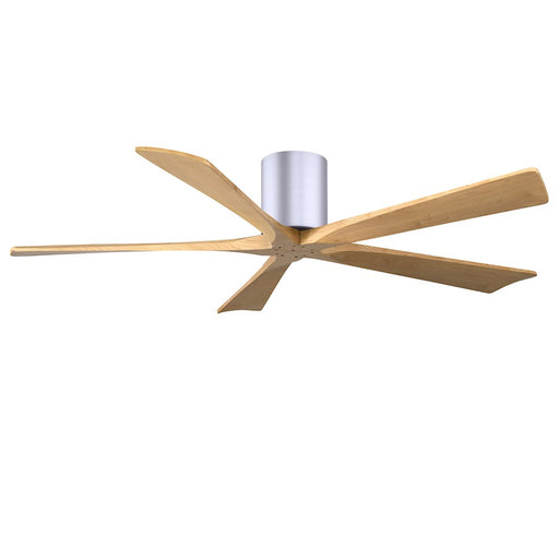 Matthews Fans Irene-5H 60in 5-Blade Ceiling Fan | Contemporary Brushed Nickel and Light Maple Solid Wood | Large Living Room | Model IR5H-BN-LM-60