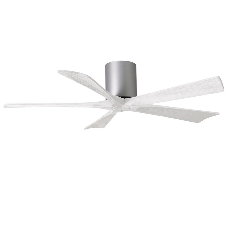 Matthews Fans Irene 5H 52in 5-Blade Ceiling Fan | Brushed Nickel and Matte White Solid Wood | Living Room & Bedroom | Model IR5H-BN-MWH-52