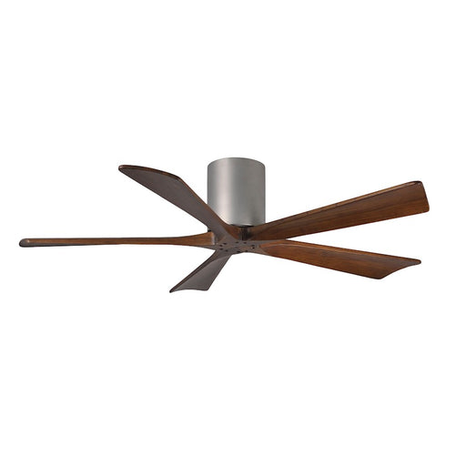 Matthews Fan Irene-H 52in 5-Blade Flush Mount Ceiling Fan | Brushed Nickel and Walnut | Living Room & Bedroom | 52 x 52 x 10 in | Model IR5H-BN-WA-52