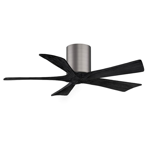 Matthews Fans Irene 5H 42in 5-Blade Ceiling Fan | Brushed Pewter and Matte Black Solid Wood | Bedroom & Office | 42 x 42 x 10 in | Model IR5H-BP-BK-42