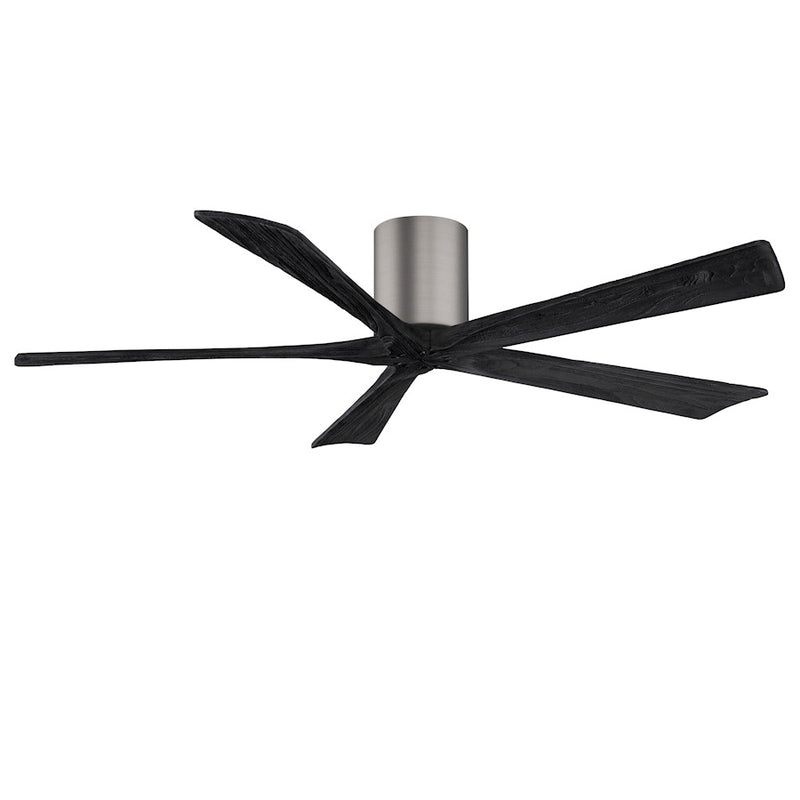 Matthews Fans Irene-5H 60in 5-Blade Ceiling Fan | Contemporary Brushed Pewter and Matte Black Wood | Living Room & Bedroom | Model IR5H-BP-BK-60