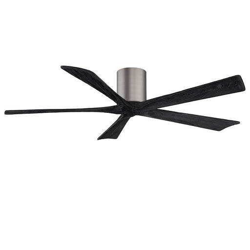 Matthews Fans Irene-5H 60in 5-Blade Ceiling Fan | Contemporary Brushed Pewter and Matte Black Wood | Living Room & Bedroom | Model IR5H-BP-BK-60