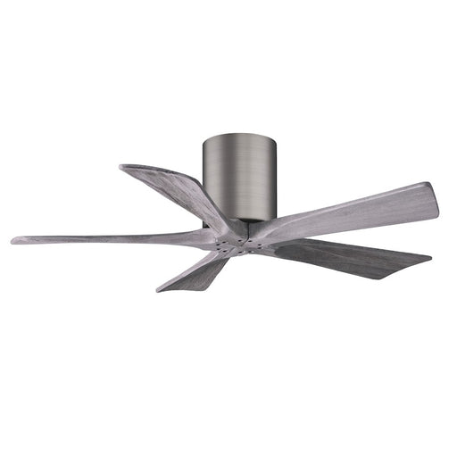 Matthews Fans Irene-5H 42in 5-Blade Ceiling Fan | Contemporary Brushed Pewter and Barnwood Tone Wood | Bedroom & Dining Room | Model IR5H-BP-BW-42