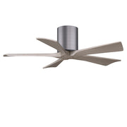 Matthews Fans Irene-5H 42in 5-Blade Ceiling Fan | Contemporary Brushed Pewter and Gray Ash Wood | Bedroom & Living Room | Model IR5H-BP-GA-42