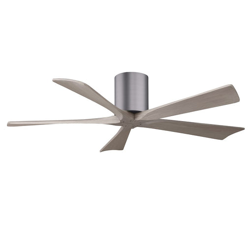 Matthews Fans Irene-5H 52in 5-Blade Ceiling Fan | Contemporary Brushed Pewter and Gray Ash Wood | Bedroom & Living Room | Model IR5H-BP-GA-52
