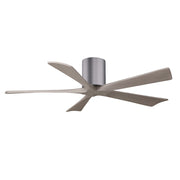 Matthews Fans Irene-5H 52in 5-Blade Ceiling Fan | Contemporary Brushed Pewter and Gray Ash Wood | Bedroom & Living Room | Model IR5H-BP-GA-52