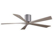 Matthews Fans Irene-5H 60in 5-Blade Ceiling Fan | Contemporary Brushed Pewter and Gray Ash Wood | Bedroom & Living Room | Model IR5H-BP-GA-60
