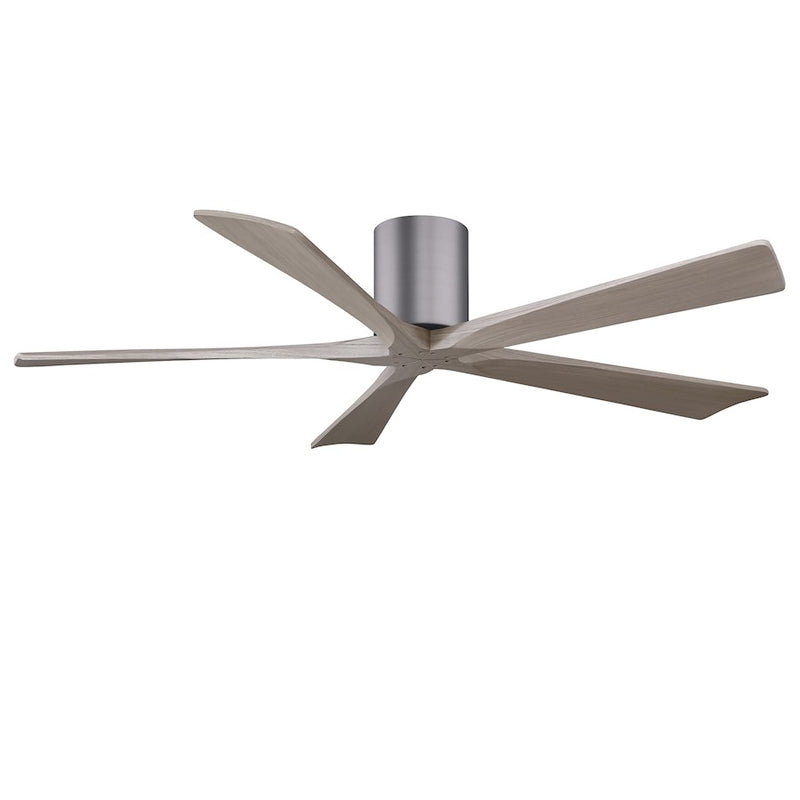 Matthews Fans Irene-5H 60in 5-Blade Ceiling Fan | Contemporary Brushed Pewter and Gray Ash Wood | Bedroom & Living Room | Model IR5H-BP-GA-60