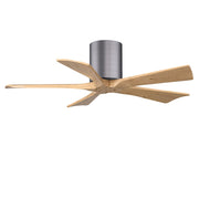 Matthews Fans Irene-5H 42in 5-Blade Ceiling Fan | Contemporary Brushed Pewter and Light Maple Wood | Bedroom & Living Room | Model IR5H-BP-LM-42