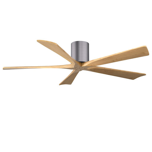 Matthews Fans Irene-5H 60in 5-Blade Ceiling Fan | Contemporary Brushed Pewter and Light Maple Wood | Living Room & Bedroom | Model IR5H-BP-LM-60