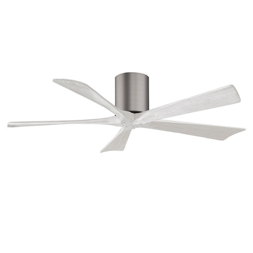 Matthews Fans Irene-5H 52in 5-Blade Ceiling Fan | Contemporary Brushed Pewter and Matte White Wood | Living Room & Bedroom | Model IR5H-BP-MWH-52