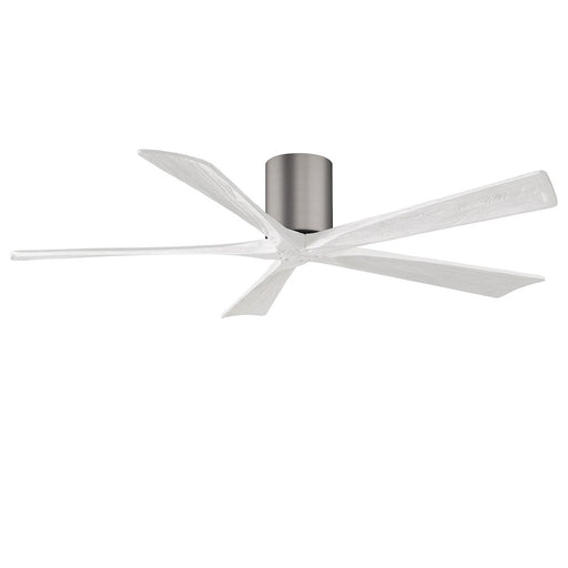 Matthews Fans Irene-5H 60in 5-Blade Ceiling Fan | Contemporary Brushed Pewter and Matte White Solid Wood | Living Room | Model IR5H-BP-MWH-60