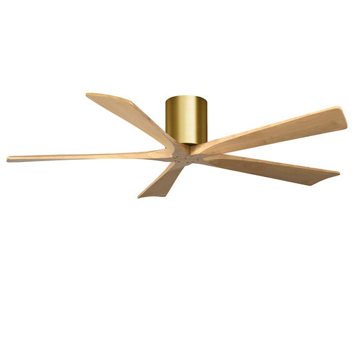 Matthews Fans Irene-5H 60in 5-Blade Ceiling Fan | Brushed Brass and Light Maple Wood | Living Room & Bedroom | 60 x 60 x 10 in | Model IR5H-BRBR-LM-60