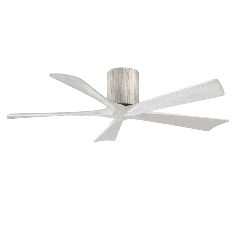 Matthews Fans Irene 5H 52in 5-Blade Ceiling Fan | Rustic Barnwood and Matte White Solid Wood | Bedroom & Living Room | Model IR5H-BW-MWH-52