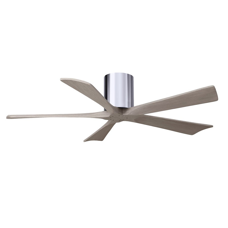 Matthews Fans Irene-5H 52in 5-Blade Ceiling Fan | Contemporary Polished Chrome and Gray Ash Solid Wood | Bedroom & Living Room | Model IR5H-CR-GA-52