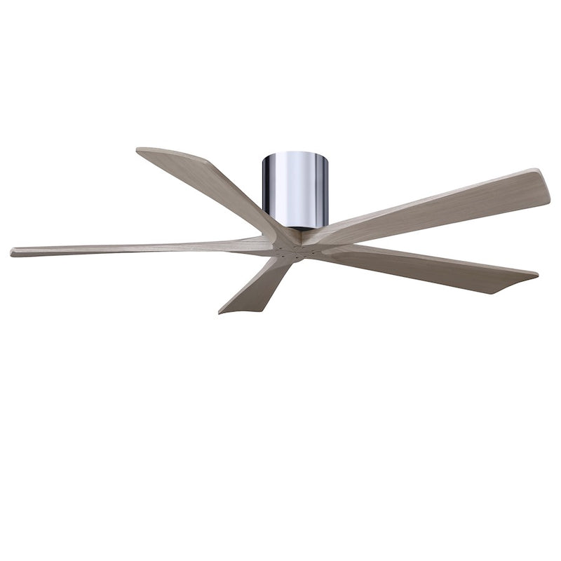 Matthews Fans Irene-5H 60in 5-Blade Ceiling Fan | Contemporary Polished Chrome and Gray Ash Solid Wood | Bedroom & Living Room | Model IR5H-CR-GA-60