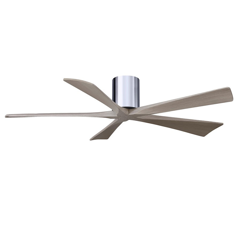 Matthews Fans Irene-5H 60in 5-Blade Ceiling Fan | Contemporary Polished Chrome and Gray Ash Solid Wood | Bedroom & Living Room | Model IR5H-CR-GA-60