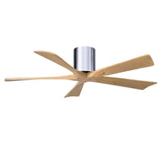 Matthews Fans Irene-5H 52in 5-Blade Ceiling Fan | Polished Chrome and Light Maple Wood | Living Room & Bedroom | 52 x 52 x 10 in | Model IR5H-CR-LM-52