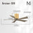 Matthews Fan Irene-5H 42" 5-Blade Flush Paddle Fan, Gray Ash