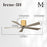 Matthews Fan Irene-5H 52" 5-Blade Flush Paddle Fan, Gray Ash