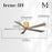 Matthews Fan Irene-5H 60" 5-Blade Flush Paddle Fan, Gray Ash