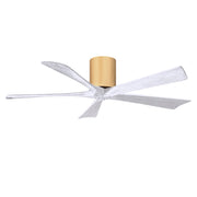 Matthews Fans Irene-5H 52in 5-Blade Ceiling Fan | Contemporary Light Maple and Matte White Solid Wood | Living Room & Bedroom | Model IR5H-LM-MWH-52