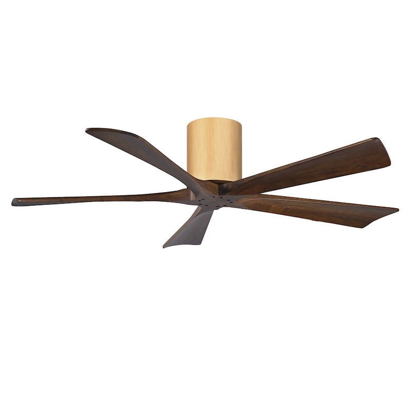 Matthews Fans Irene-5H 52in 5-Blade Ceiling Fan | Contemporary Light Maple and Walnut Tone Solid Wood | Living Room & Bedroom | Model IR5H-LM-WA-52