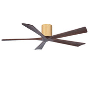 Matthews Fans Irene-5H 60in 5-Blade Ceiling Fan | Contemporary Light Maple and Walnut Tone Solid Wood | Living Room & Bedroom | Model IR5H-LM-WA-60