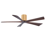 Matthews Fans Irene-5H 60in 5-Blade Ceiling Fan | Contemporary Light Maple and Walnut Tone Solid Wood | Living Room & Bedroom | Model IR5H-LM-WA-60