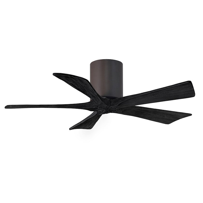 Matthews Fans Irene-5H 42in 5-Blade Ceiling Fan | Contemporary Textured Bronze and Matte Black Solid Wood | Bedroom & Home | Model IR5H-TB-BK-42