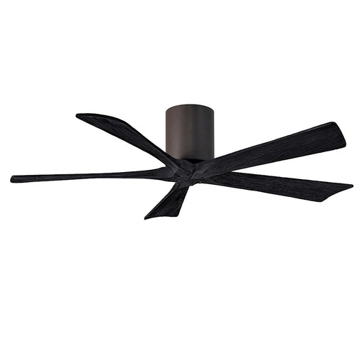 Matthews Fans Irene-5H 52in 5-Blade Ceiling Fan | Contemporary Textured Bronze and Matte Black Solid Wood | Living Room | Model IR5H-TB-BK-52