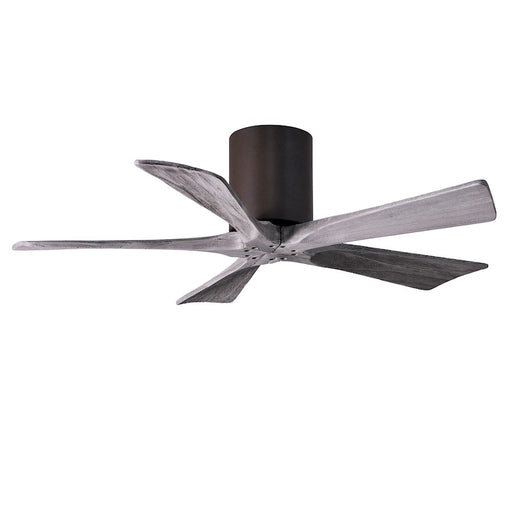Matthews Fan Irene-H 42in 5-Blade Flush Mount Ceiling Fan | Textured Bronze and Barn Wood | Bedroom & Living Room | Model IR5H-TB-BW-42