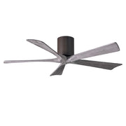 Matthews Fan Irene-H 52in 5-Blade Flush Mount Ceiling Fan | Textured Bronze and Barn Wood | Bedroom & Living Room | Model IR5H-TB-BW-52