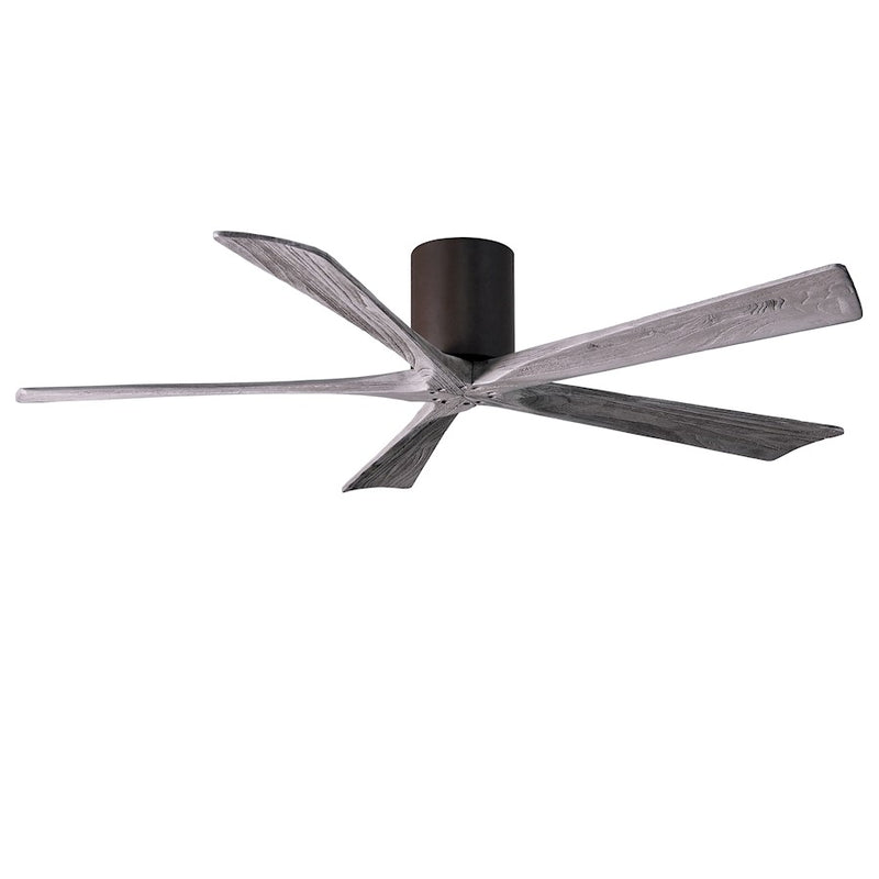 Matthews Fan Irene-H 60in 5-Blade Flush Mount Ceiling Fan | Textured Bronze and Barn Wood | Bedroom & Living Room | Model IR5H-TB-BW-60