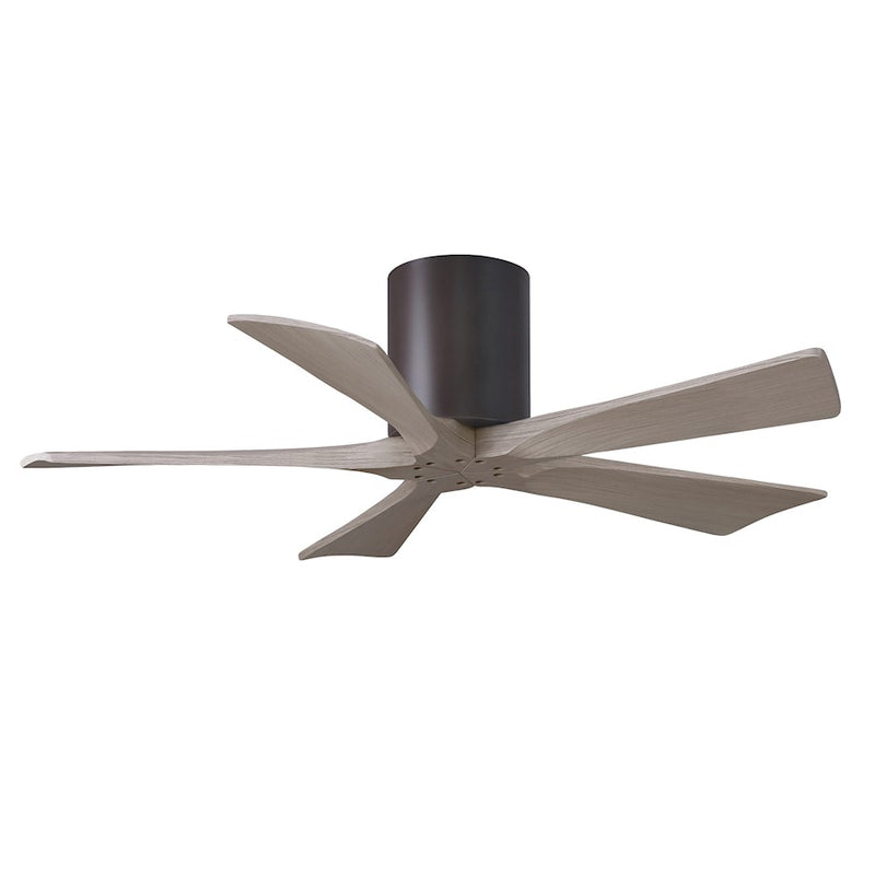 Matthews Fans Irene-5H 42in 5-Blade Ceiling Fan | Rustic Modern Textured Bronze and Gray Ash Solid Wood | Bedroom & Living Room | Model IR5H-TB-GA-42