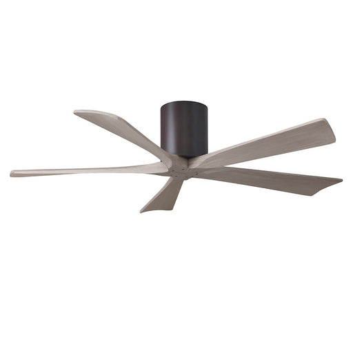 Matthews Fans Irene-5H 52in 5-Blade Ceiling Fan | Rustic Modern Textured Bronze and Gray Ash Solid Wood | Bedroom & Living Room | Model IR5H-TB-GA-52