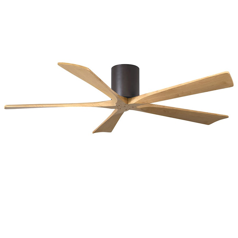 Matthews Fans Irene-5H 60in 5-Blade Ceiling Fan | Textured Bronze and Light Maple Wood | Large Living Room & Open Plan | Model IR5H-TB-LM-60