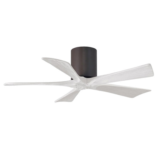 Matthews Fans Irene-5H 42in 5-Blade Ceiling Fan | Textured Bronze and Matte White Wood | Bedroom & Small Living Room | Model IR5H-TB-MWH-42