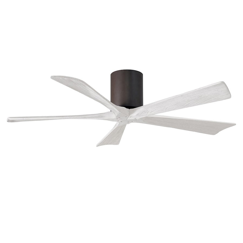 Matthews Fans Irene-5H 52in 5-Blade Ceiling Fan | Textured Bronze and Matte White Wood | Living Room & Bedroom | Model IR5H-TB-MWH-52