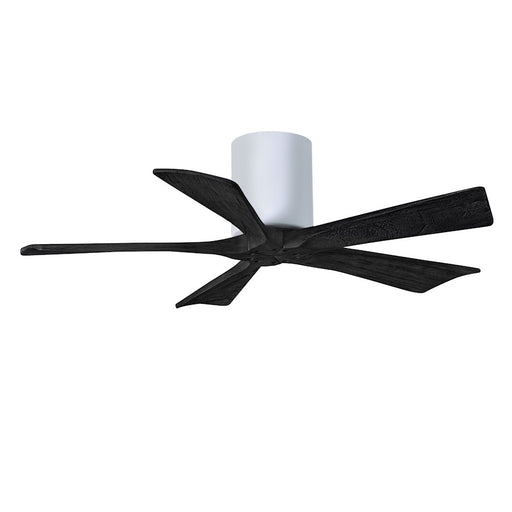 Matthews Fans Irene 5H 42in 5-Blade Ceiling Fan | Contemporary Gloss White and Matte Black Solid Wood | Bedroom & Covered Patio | Model IR5H-WH-BK-42