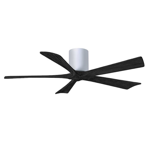 Matthews Fans Irene 5H 52in 5-Blade Ceiling Fan | Contemporary Gloss White and Matte Black Solid Wood | Living Room & Covered | Model IR5H-WH-BK-52
