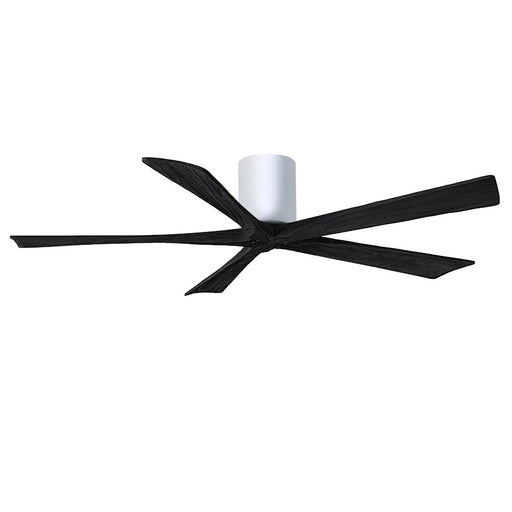 Matthews Fans Irene 5H 60in 5-Blade Ceiling Fan | Contemporary Gloss White and Matte Black Solid Wood | Living Room & Covered | Model IR5H-WH-BK-60