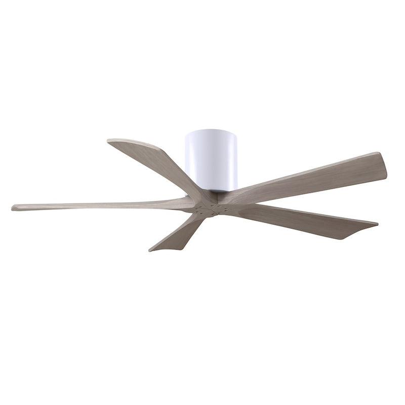 Matthews Fans Irene-5H 52in 5-Blade Ceiling Fan | Contemporary Matte White and Gray Ash Solid Wood | Bedroom & Living Room | Model IR5H-WH-GA-52