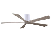 Matthews Fans Irene-5H 60in 5-Blade Ceiling Fan | Contemporary Matte White and Gray Ash Solid Wood | Bedroom & Living Room | Model IR5H-WH-GA-60