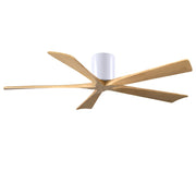 Matthews Fans Irene-5H 60in 5-Blade Ceiling Fan | Contemporary Matte White and Light Maple Wood | Living Room & Bedroom | Model IR5H-WH-LM-60
