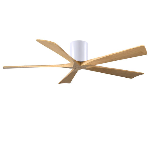 Matthews Fans Irene-5H 60in 5-Blade Ceiling Fan | Contemporary Matte White and Light Maple Wood | Living Room & Bedroom | Model IR5H-WH-LM-60