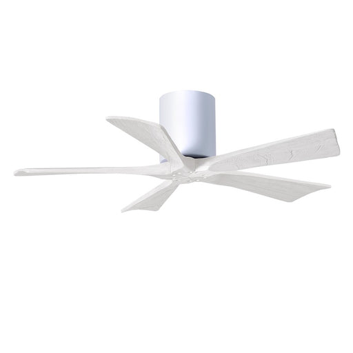 Matthews Fans Irene-5H 42in 5-Blade Ceiling Fan | Contemporary Gloss White and Matte White Wood | Living Room & Bedroom | Model IR5H-WH-MWH-42