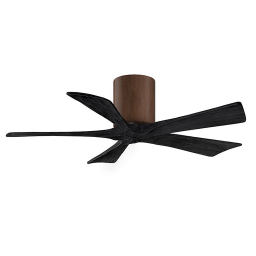 Matthews Fans Irene 5H 42in 5-Blade Ceiling Fan | Walnut Tone and Matte Black Solid Wood Blades | Living Room & Bedroom | Model IR5H-WN-BK-42