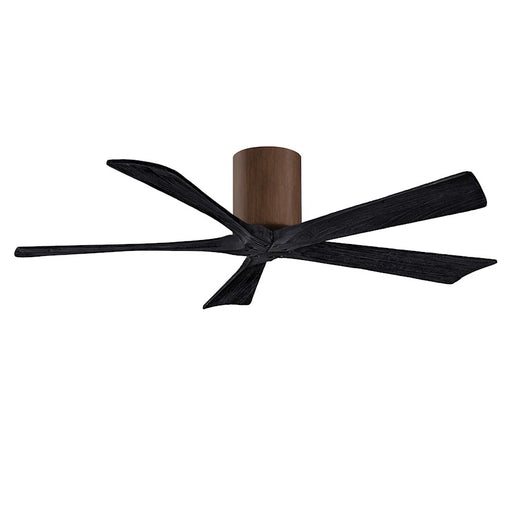Matthews Fans Irene 5H 52in 5-Blade Ceiling Fan | Walnut Tone and Matte Black Solid Wood Blades | Living Room & Bedroom | Model IR5H-WN-BK-52
