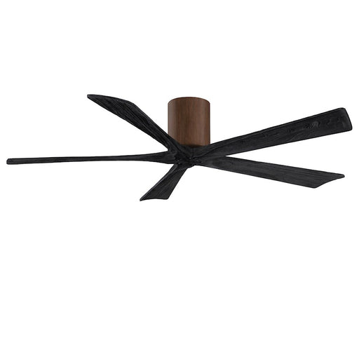 Matthews Fans Irene 5H 60in 5-Blade Ceiling Fan | Walnut Tone and Matte Black Solid Wood Blades | Living Room & Bedroom | Model IR5H-WN-BK-60